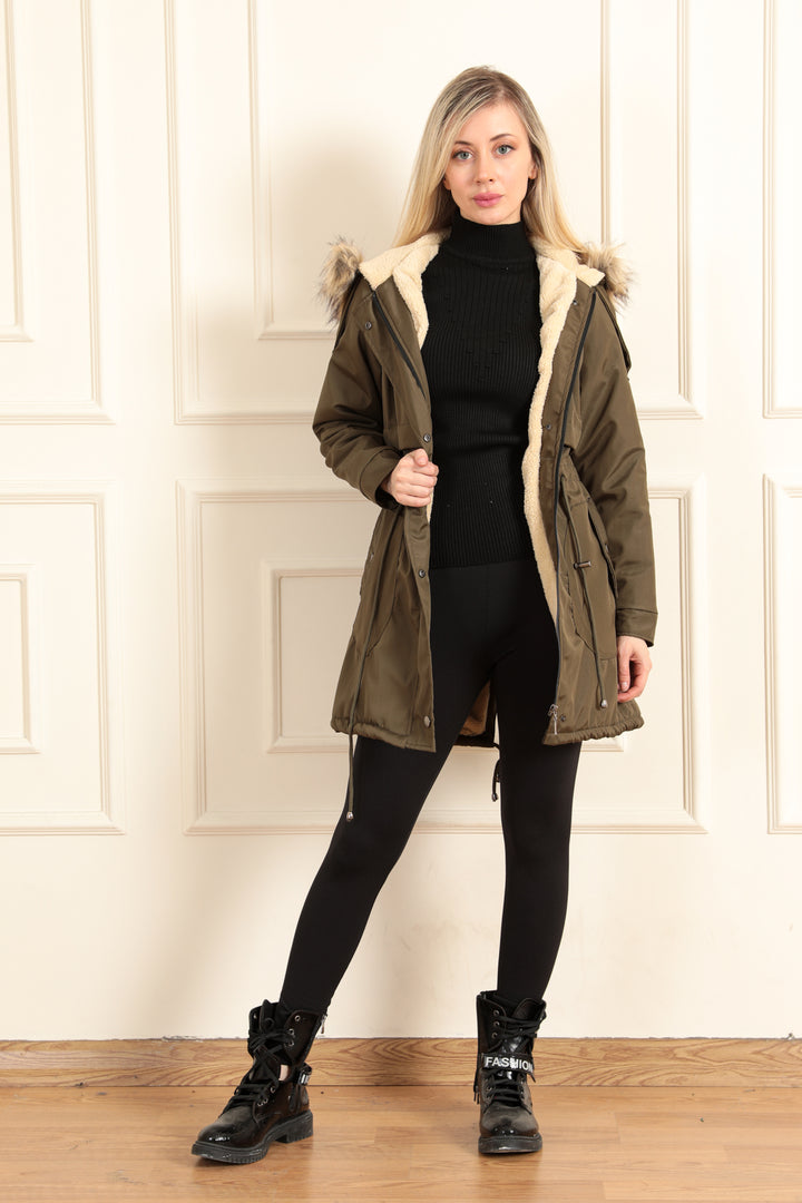 MPL Woman's Hooded Coat with Belt 60045 - Solingen