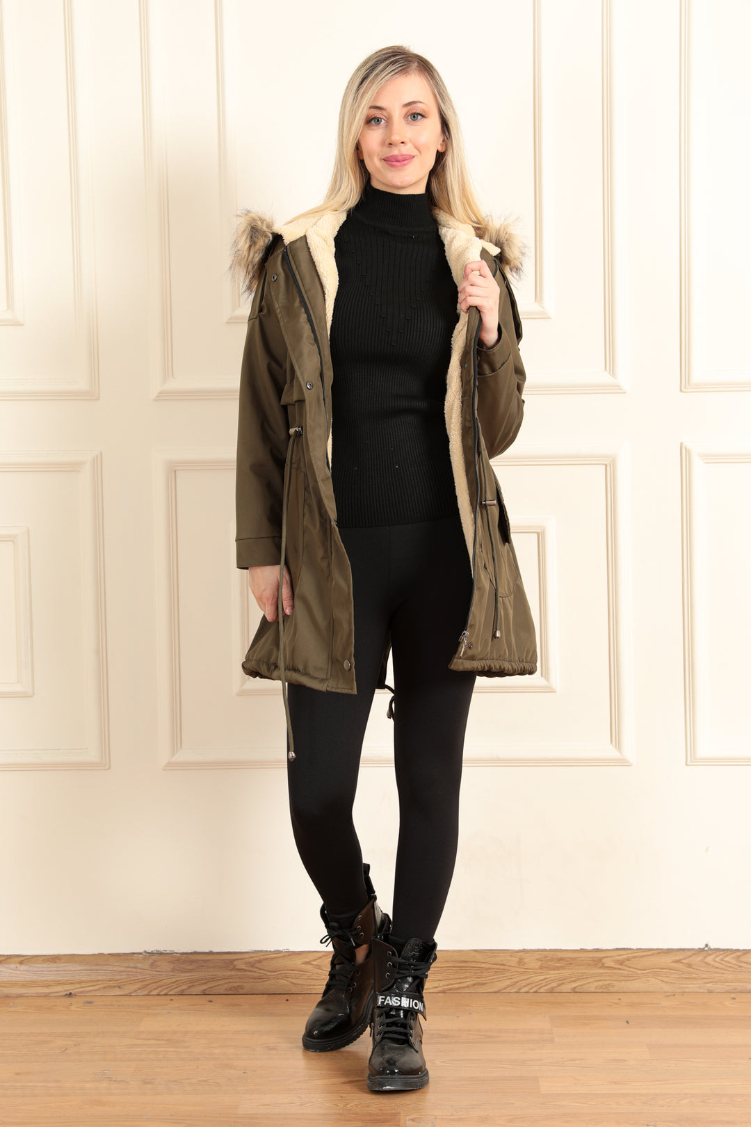 MPL Woman's Hooded Coat with Belt 60045 - Solingen