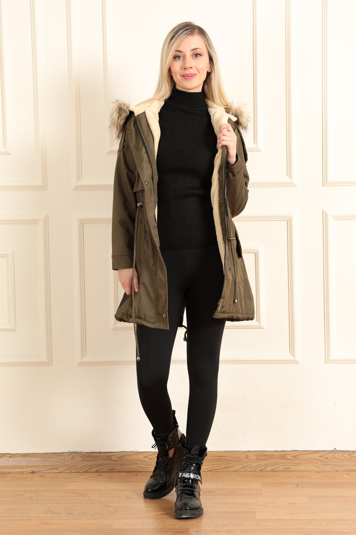 MPL Woman's Hooded Coat with Belt 60045 - Solingen