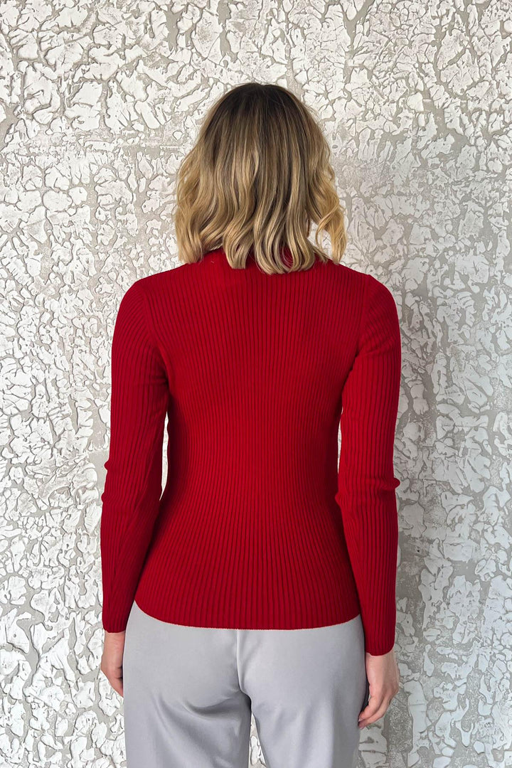 MPL Woman Pom Pom Patterned Chenille Sweater 4925 - Colombes