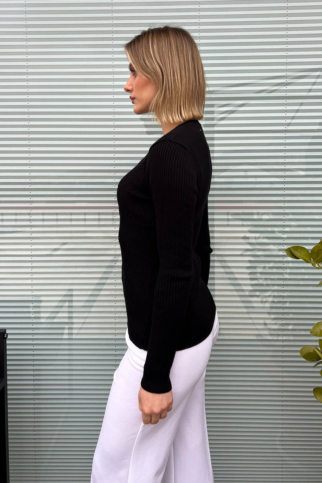 MPL Woman Pom Pom Patterned Chenille Sweater 4925 - Hamilton