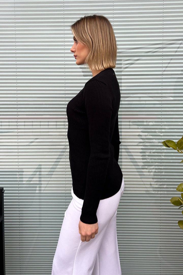 MPL Woman Pom Pom Patterned Chenille Sweater 4925 - Hamilton