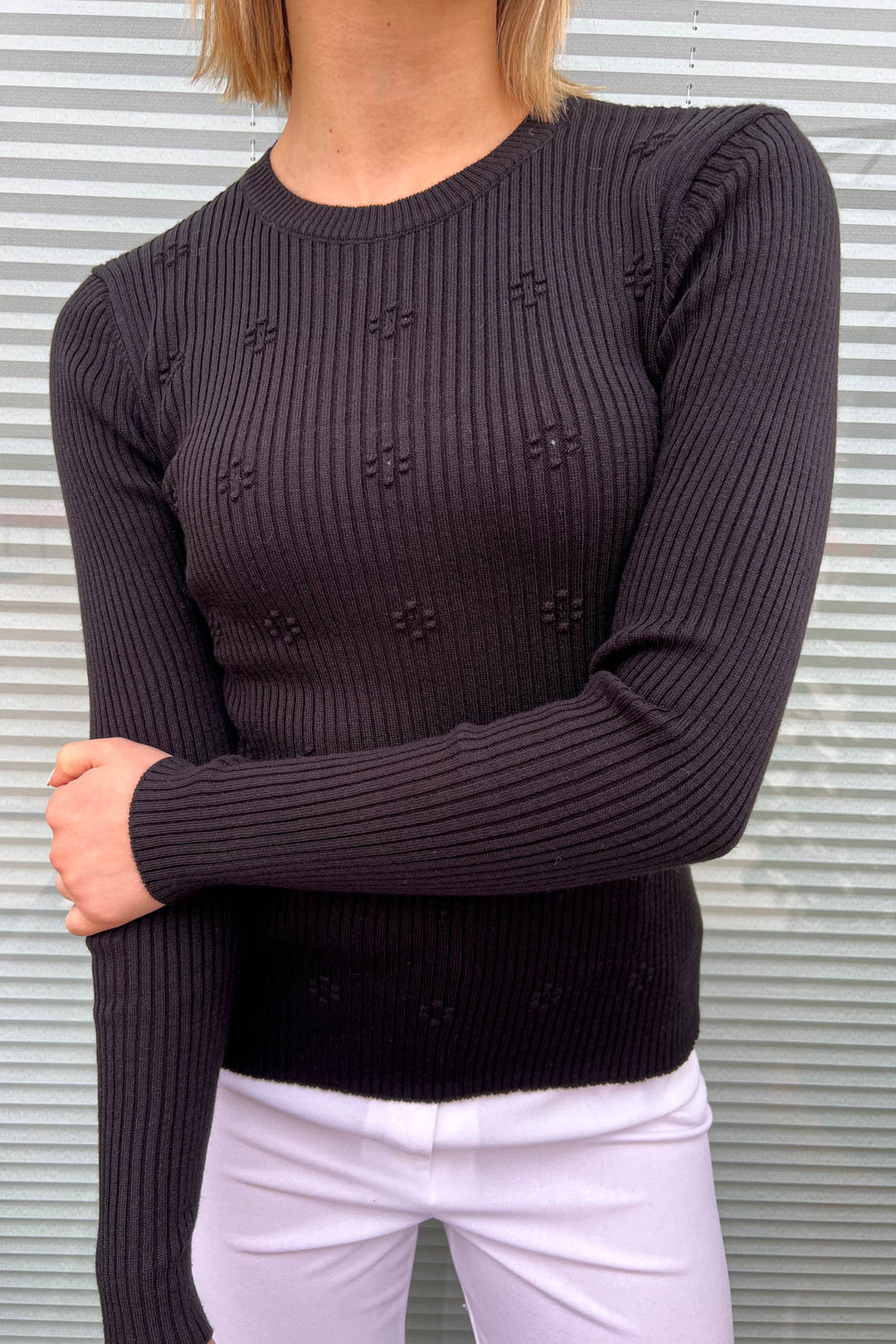 MPL Woman Pom Pom Patterned Chenille Sweater 4925 - Hamilton