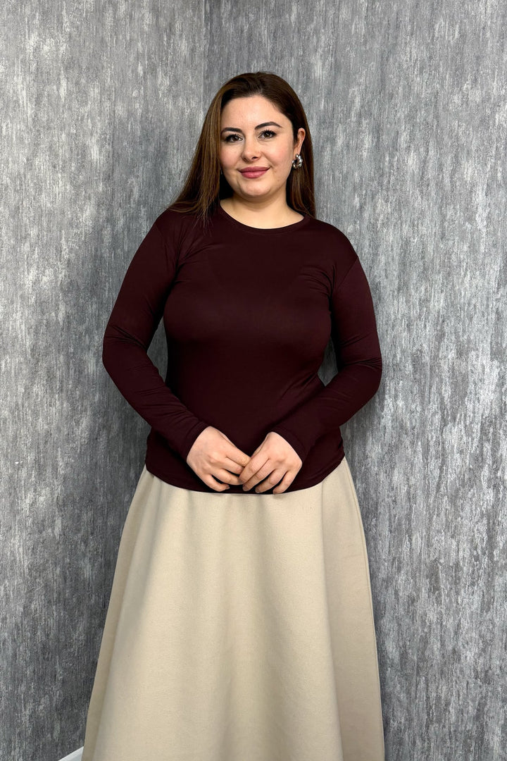 MPL Kadın Büyük Beden Bisiklet Yaka Body 801 - Frisco