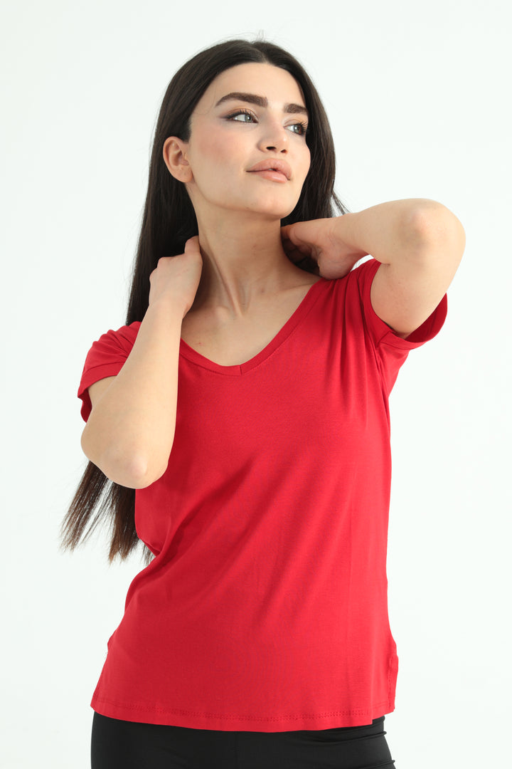 MPL Woman V-neck Slit T-shirt 2000 - Invercargill