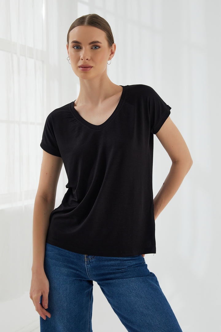 MPL Woman V-neck Slit T-shirt 2000 - Doral