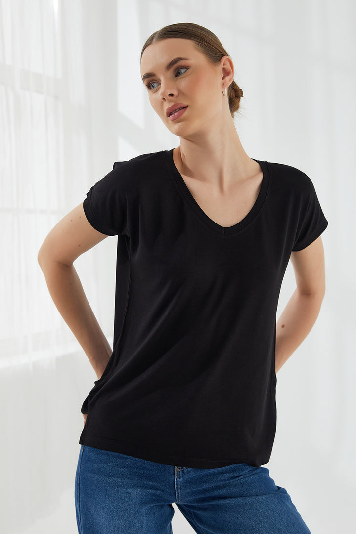 MPL Woman V-neck Slit T-shirt 2000 - Doral