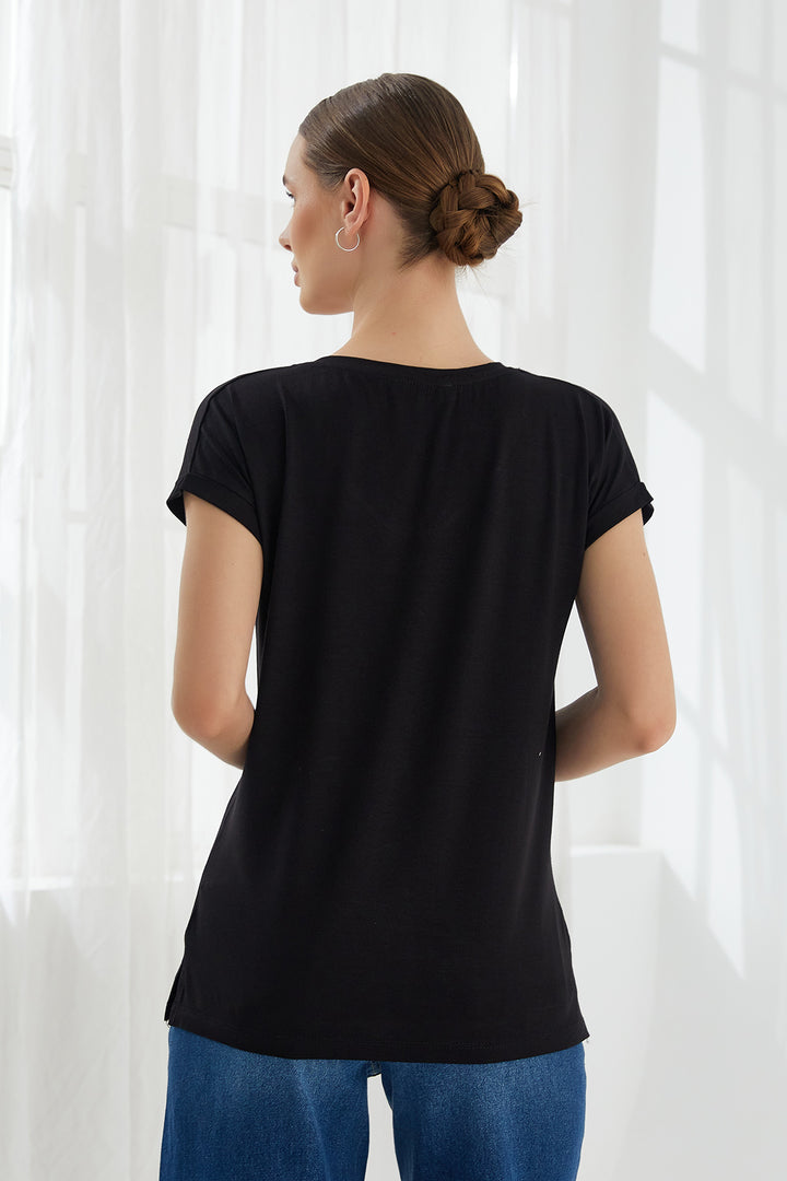 MPL Woman V-neck Slit T-shirt 2000 - Doral