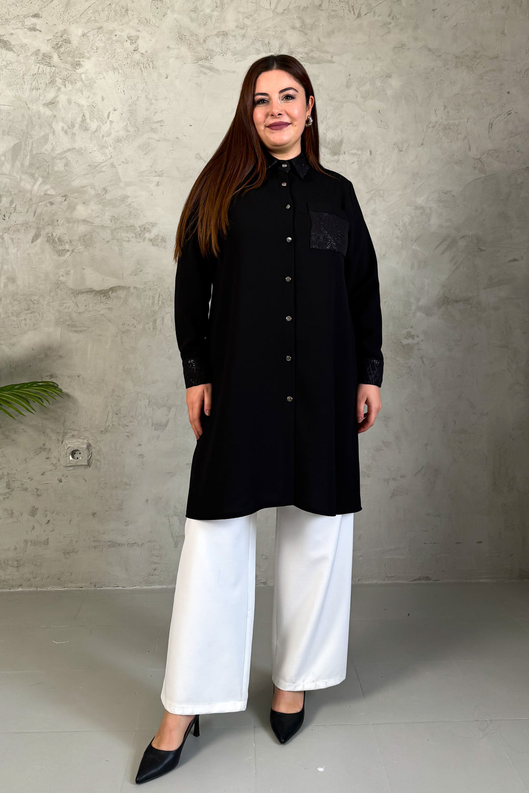 MPL Women's Collar Shiny Shirt 7550 - Catemaco