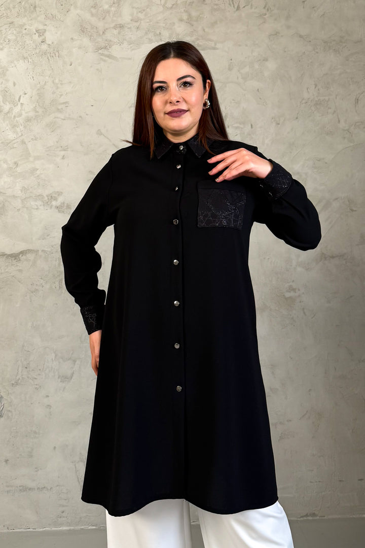 MPL Women's Collar Shiny Shirt 7550 - Catemaco