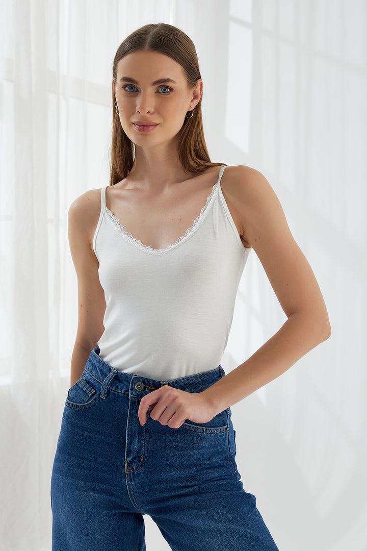 MPL Woman Lace Strap Tank Top 3377 - Upper Arlington