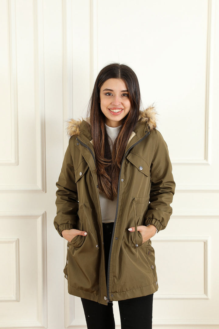MPL Woman Waist Tied Hooded Coat 60293 - Lenexa