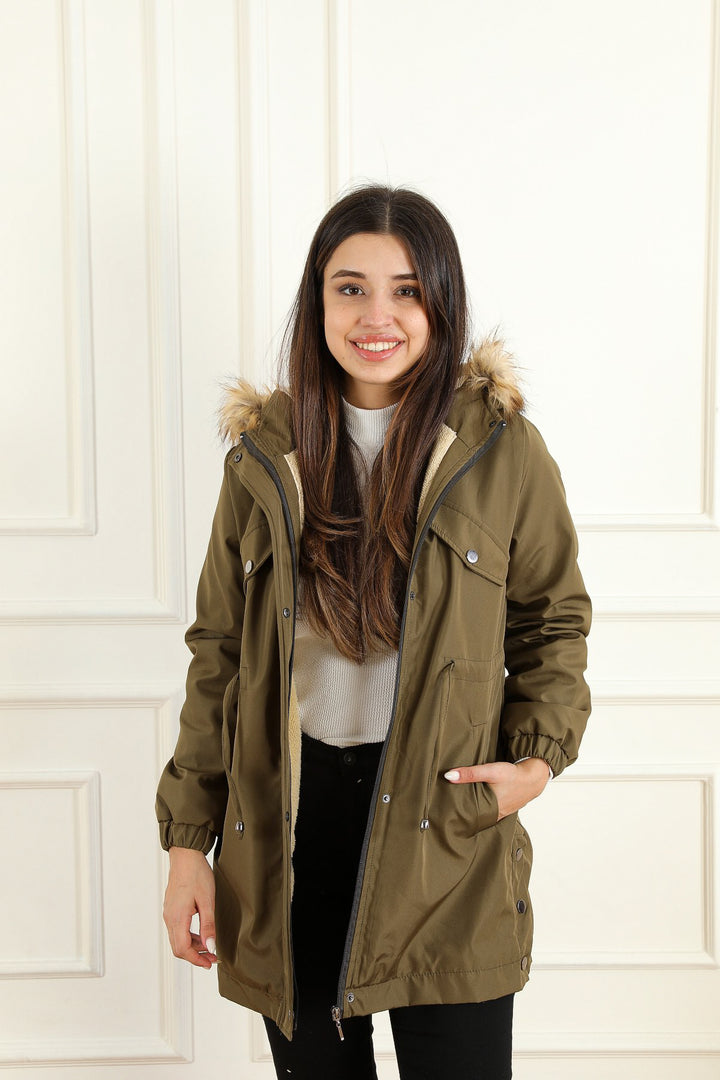 MPL Woman Waist Tied Hooded Coat 60293 - Lenexa