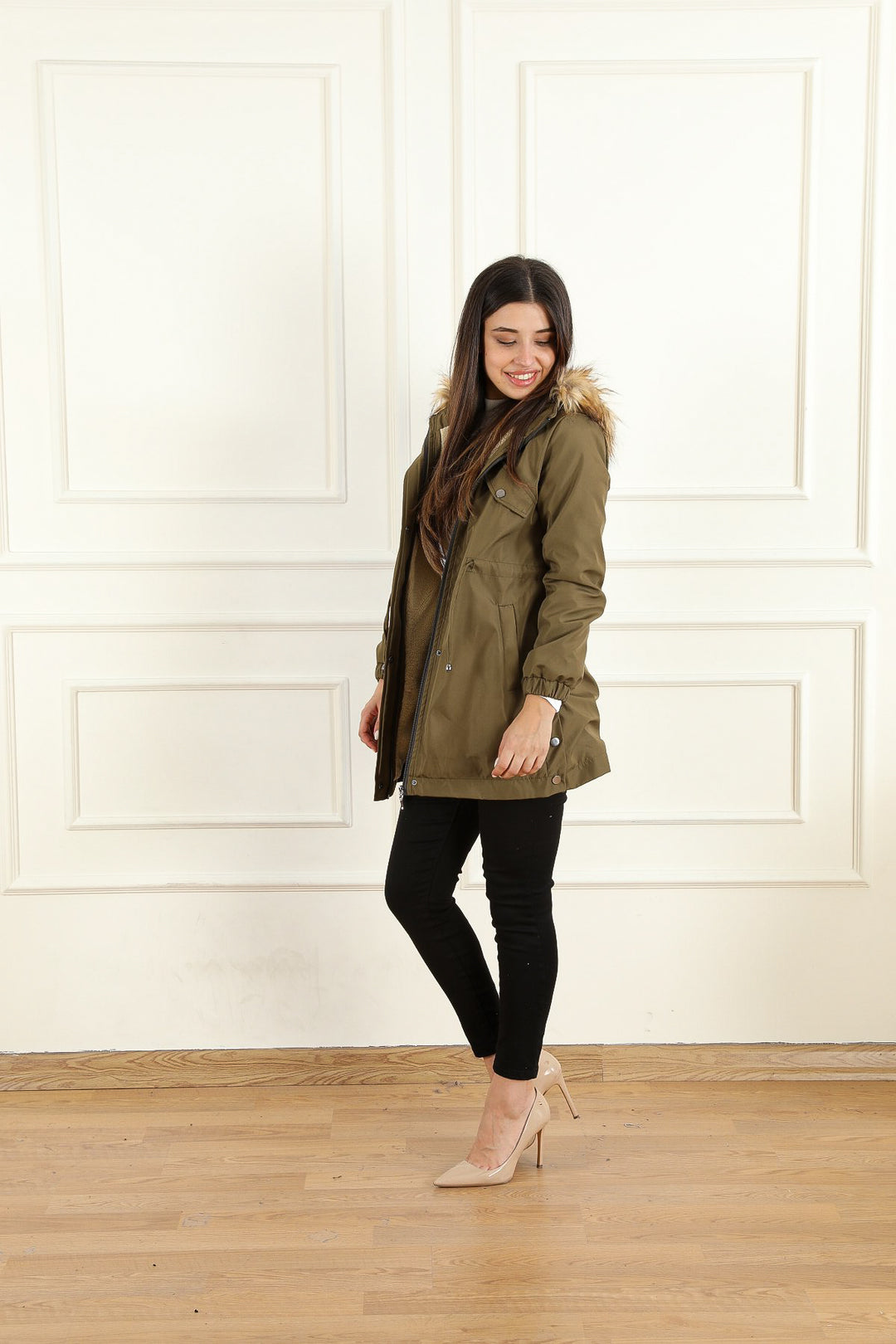MPL Woman Waist Tied Hooded Coat 60293 - Lenexa