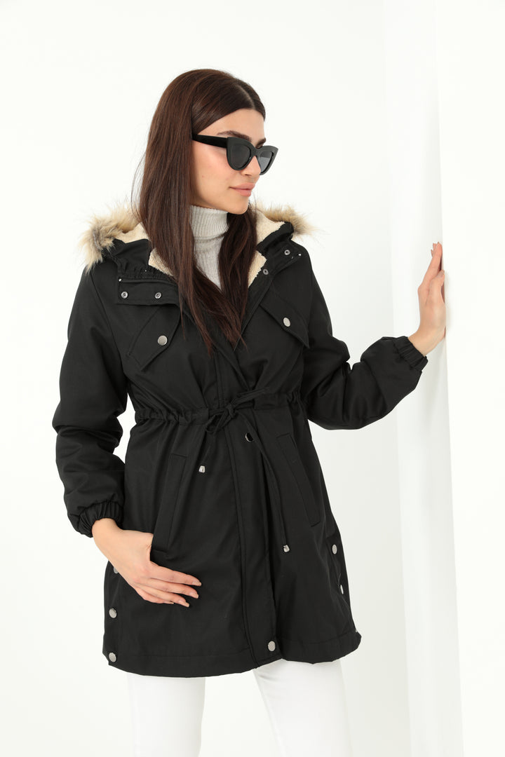 MPL Woman's Hooded Coat with Belt 60293 - Lowestoft