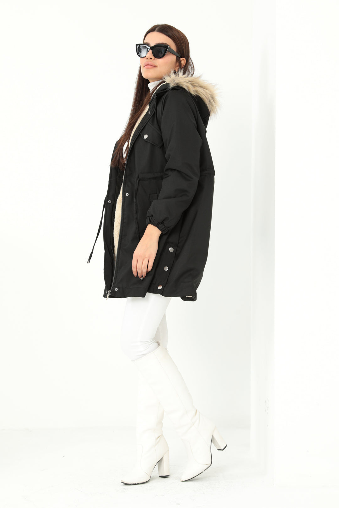 MPL Woman's Hooded Coat with Belt 60293 - Lowestoft