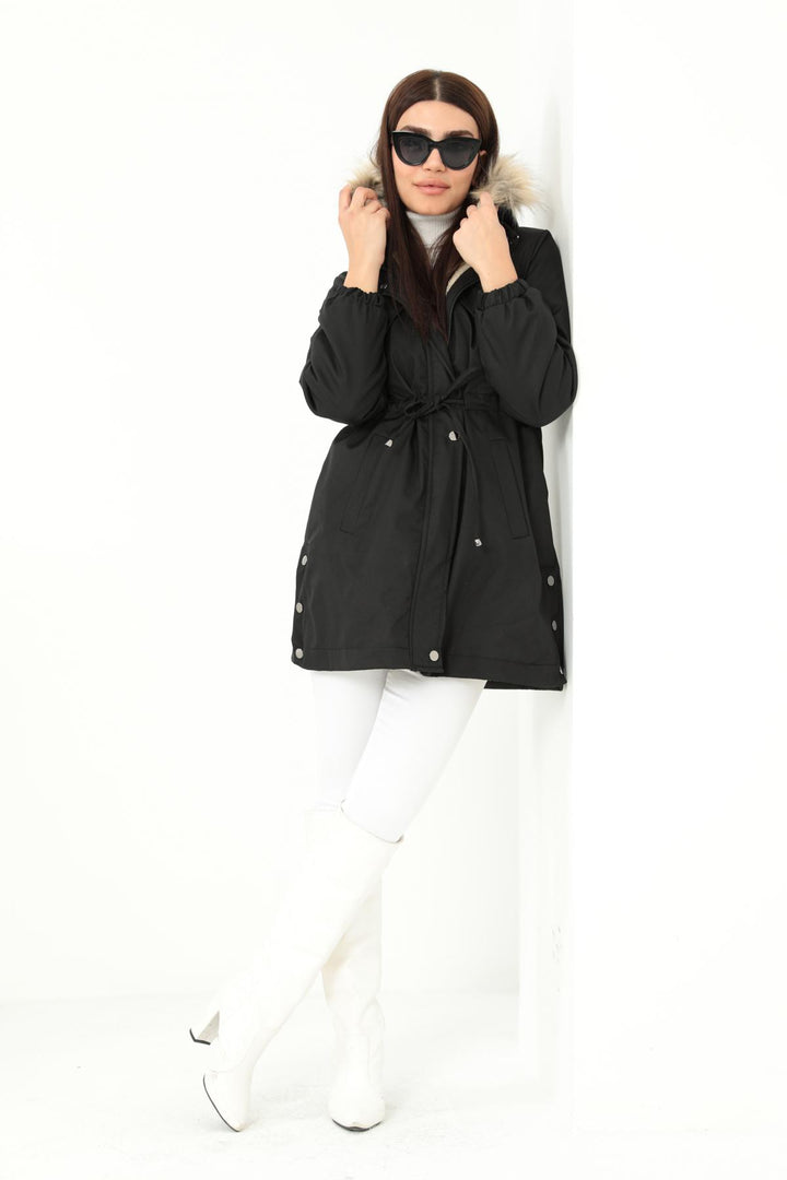 MPL Woman's Hooded Coat with Belt 60293 - Lowestoft