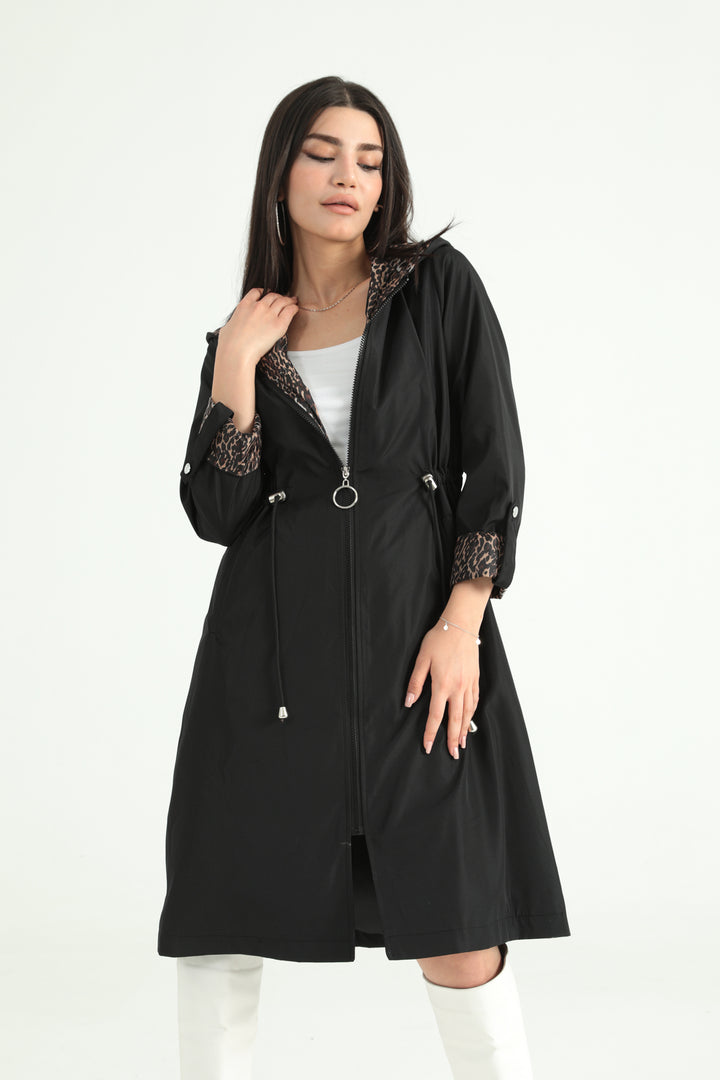 MPL Woman Leopard Lined Trench Coat 9091 - Gravesend