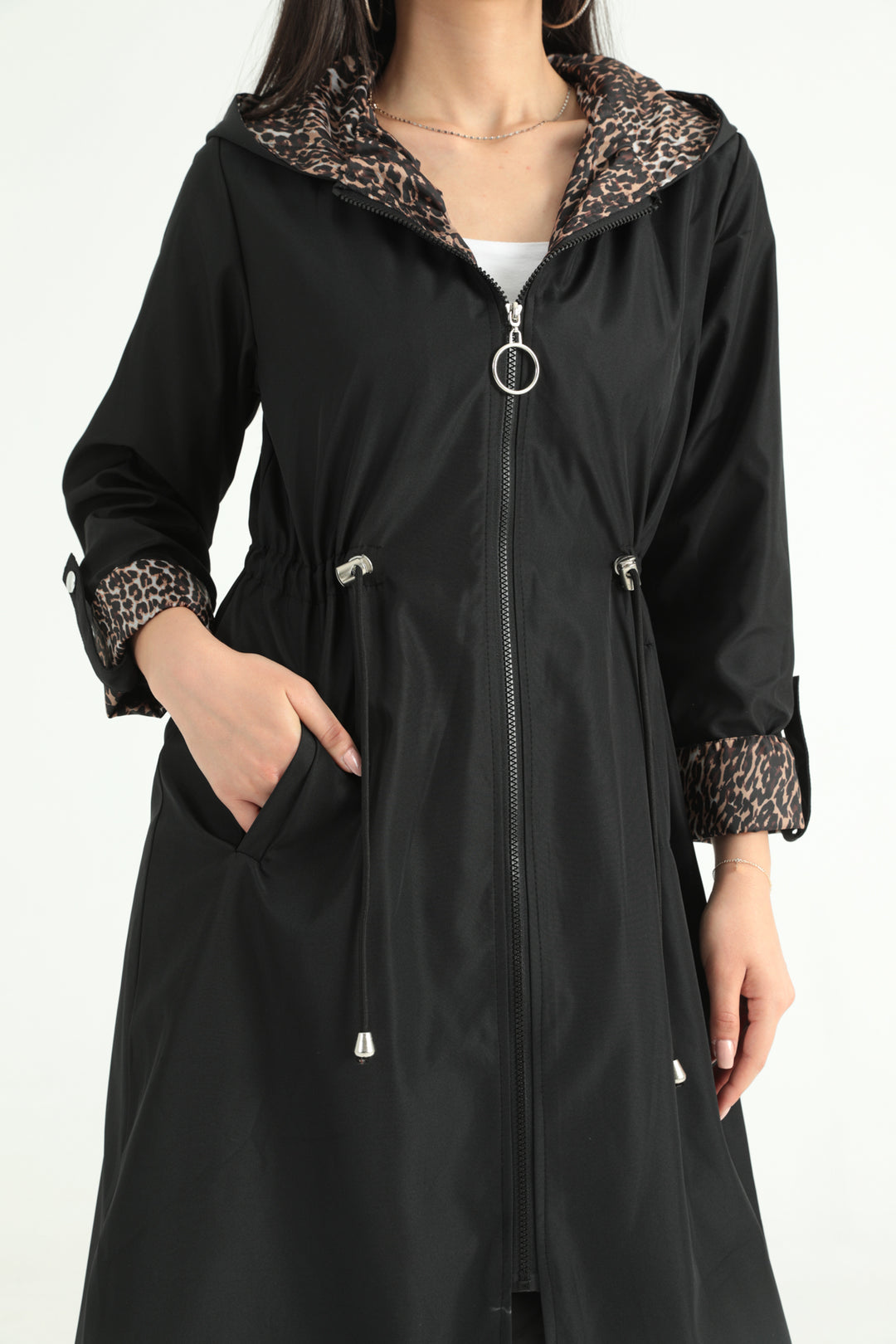 MPL Woman Leopard Lined Trench Coat 9091 - Gravesend