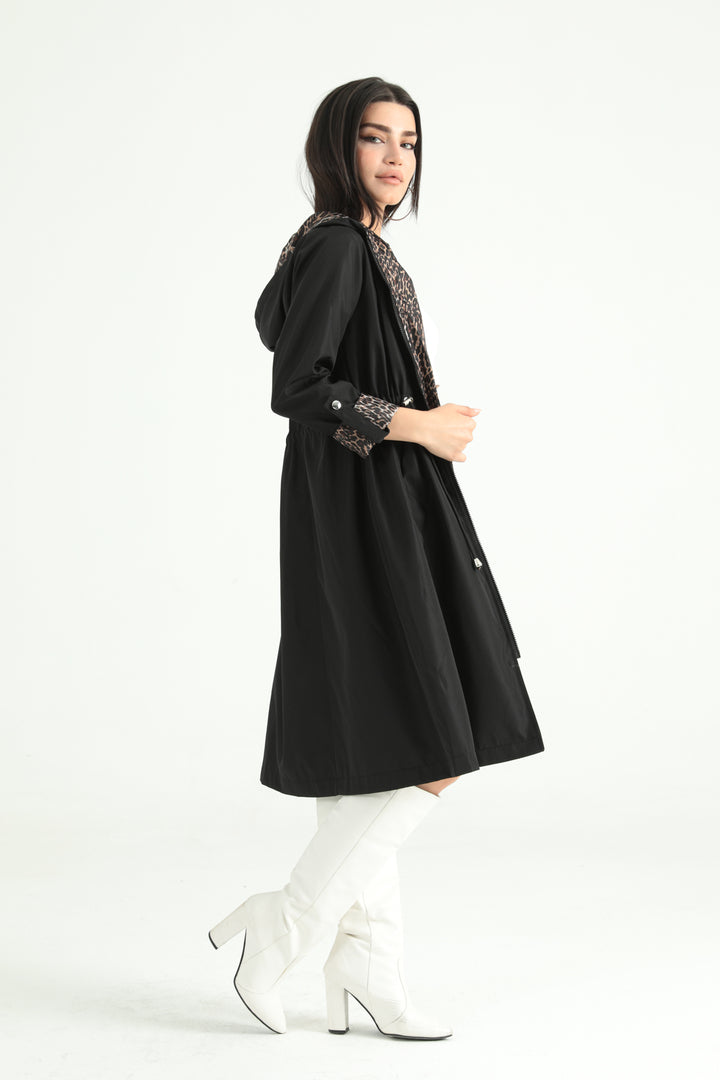 MPL Woman Leopard Lined Trench Coat 9091 - Gravesend