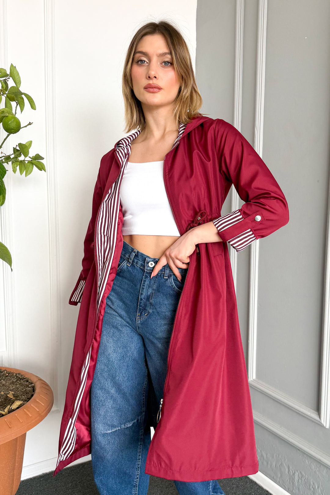 MPL Woman Long Trench Coat 9091 - Lakewood