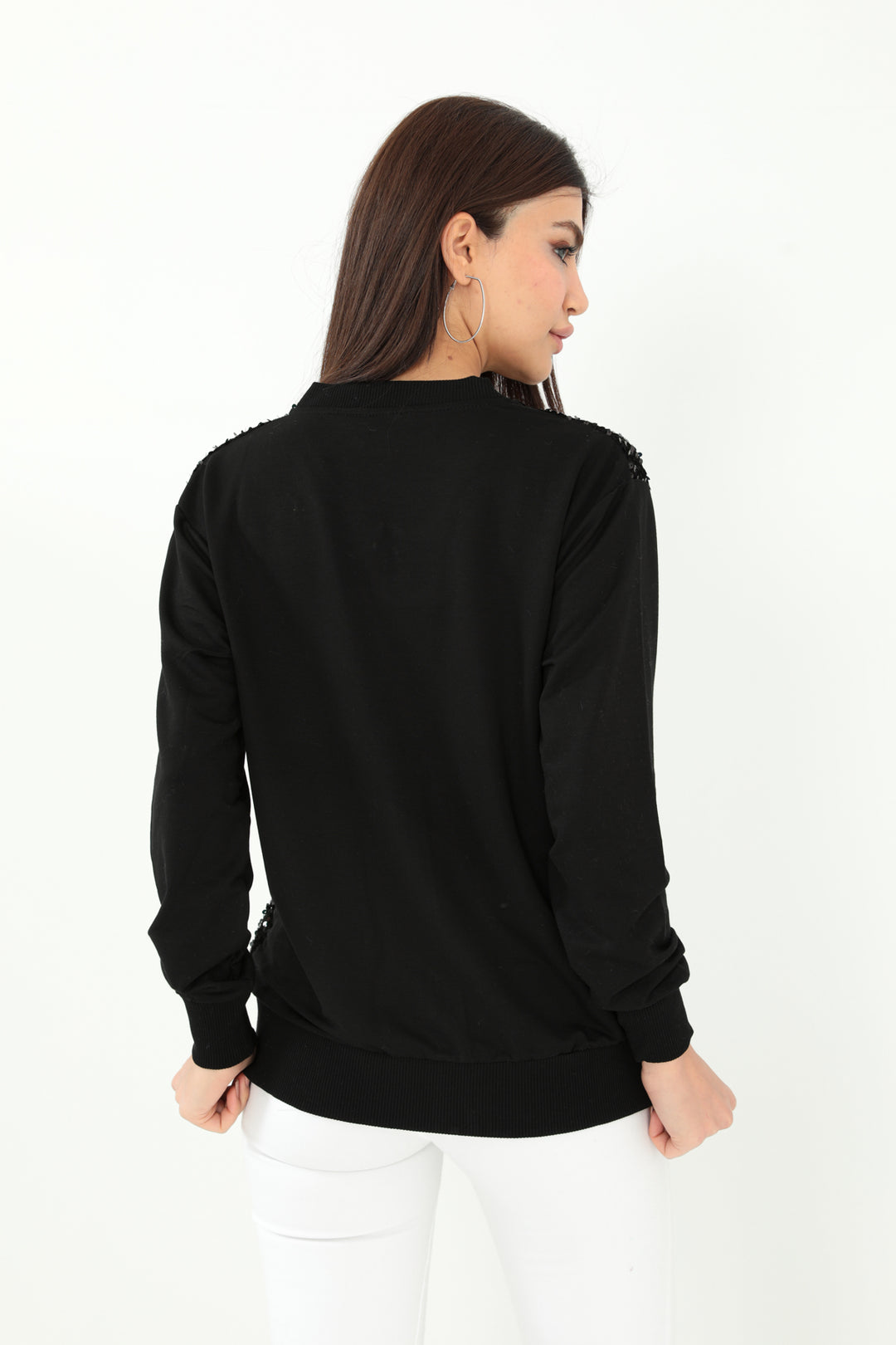 MPL Woman Zippered Sequined Sweatshirt 52749 - Majadahonda