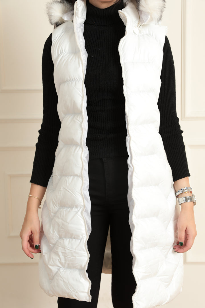 MPL Women's Hooded Puffer Vest 5166 - Águeda