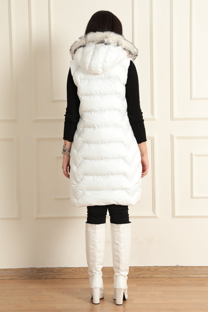 MPL Women's Hooded Puffer Vest 5166 - Águeda