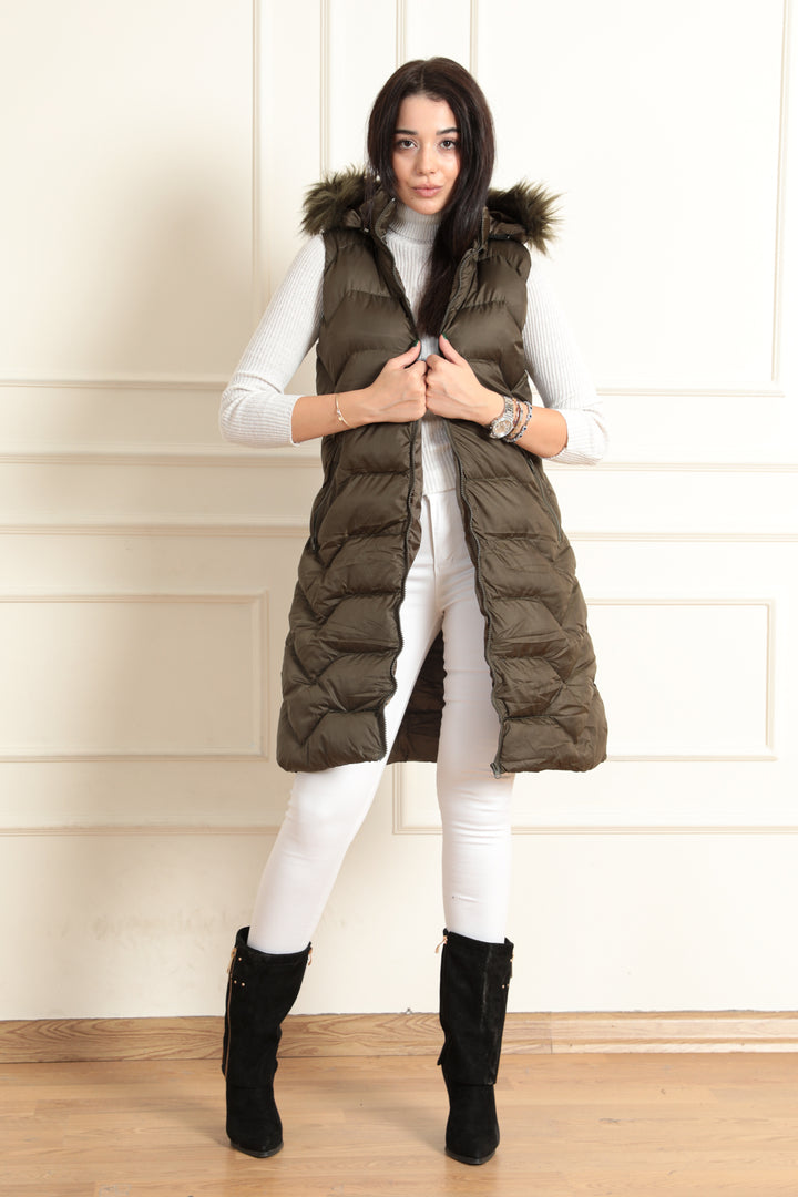 MPL Women's Hooded Puffer Vest 5166 - Braintree