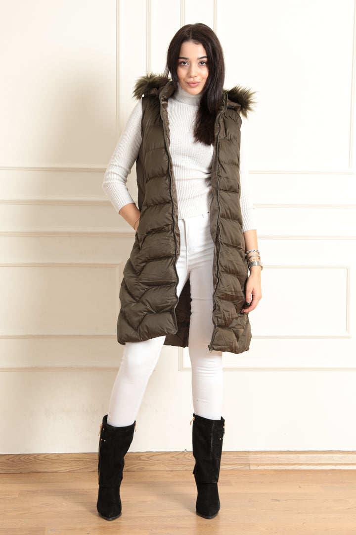 MPL Women's Hooded Puffer Vest 5166 - Braintree