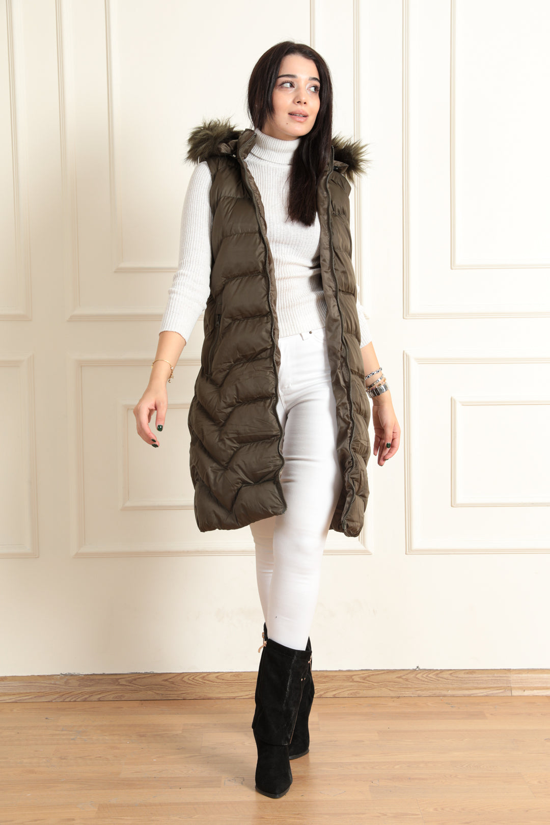 MPL Women's Hooded Puffer Vest 5166 - Braintree