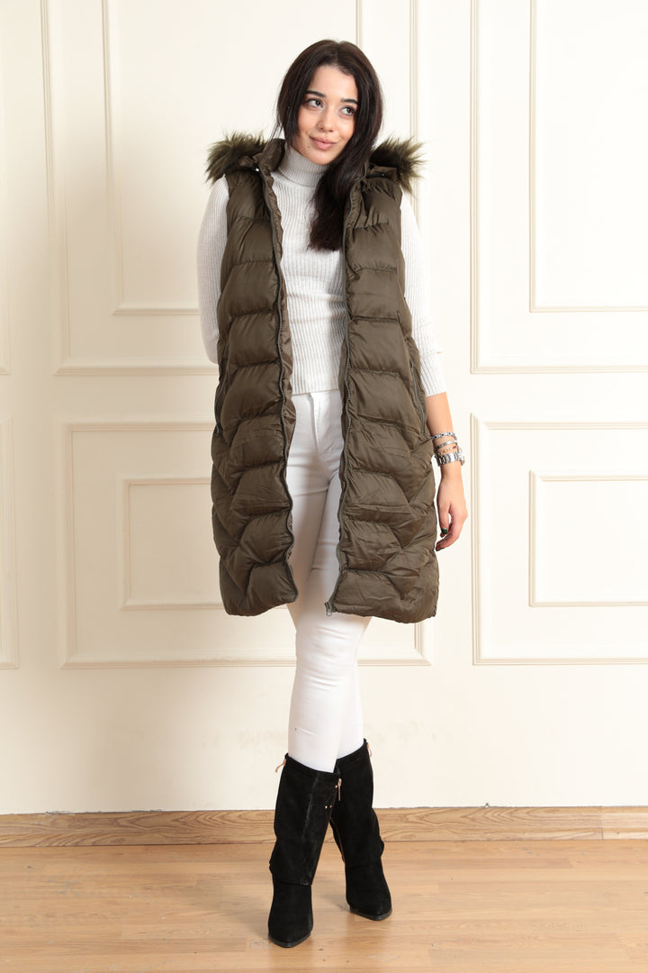 MPL Women's Hooded Puffer Vest 5166 - Braintree