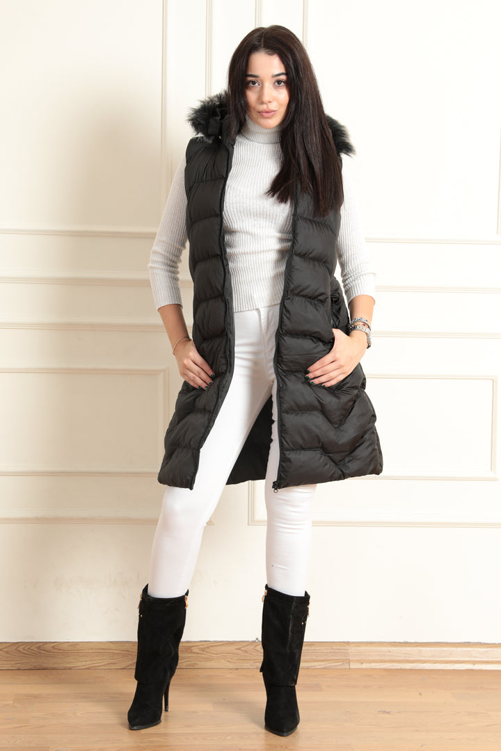 MPL Women's Hooded Puffer Vest 5166 - Paramount