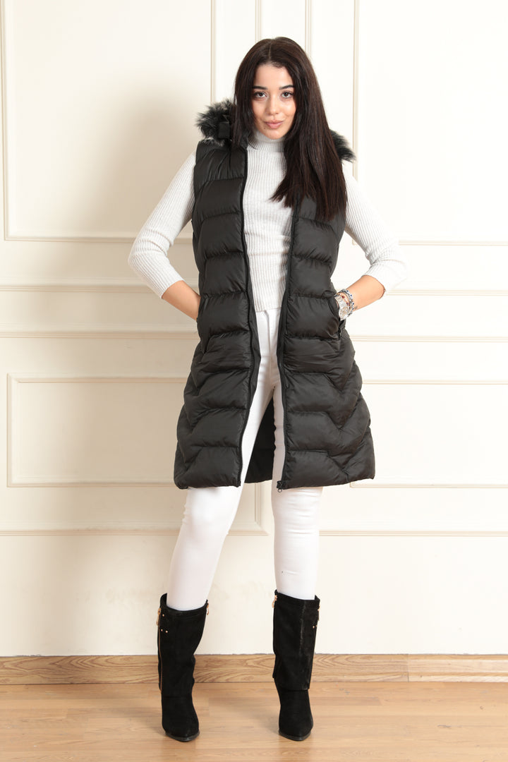 MPL Women's Hooded Puffer Vest 5166 - Paramount