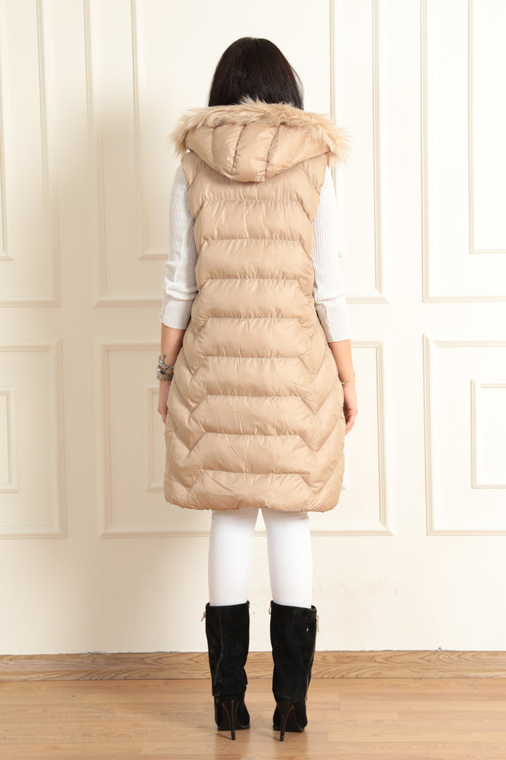 MPL Women's Hooded Puffer Vest 5166 - Khrustalnyi