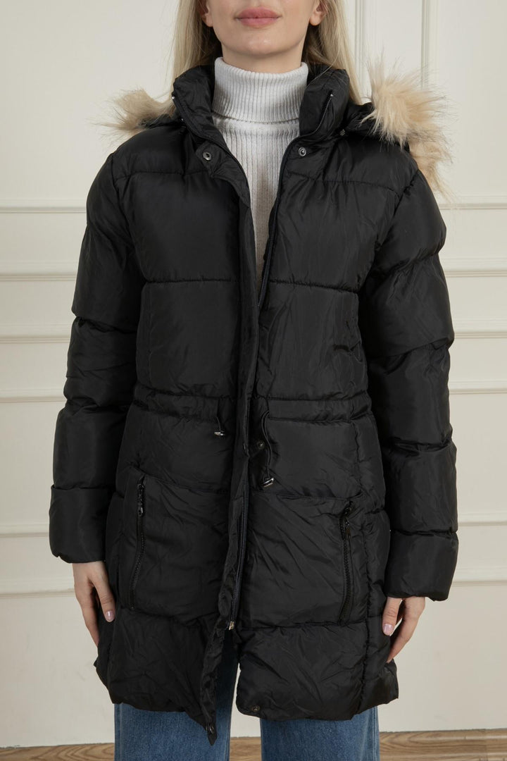 MPL Women's Regular Fit Lined Hooded Comfortable Coat 60224 - Castle Rock