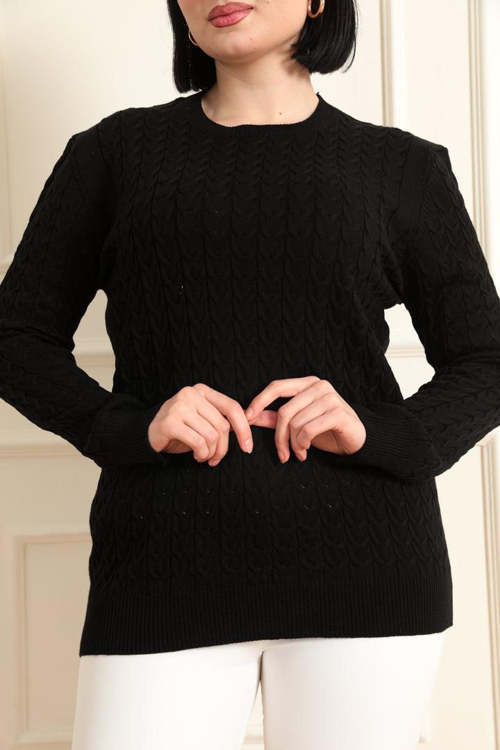 MPL Woman's Cable Knit Sweater - Alexandria