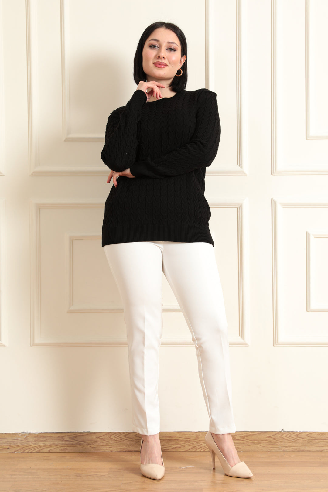 MPL Woman's Cable Knit Sweater - Alexandria