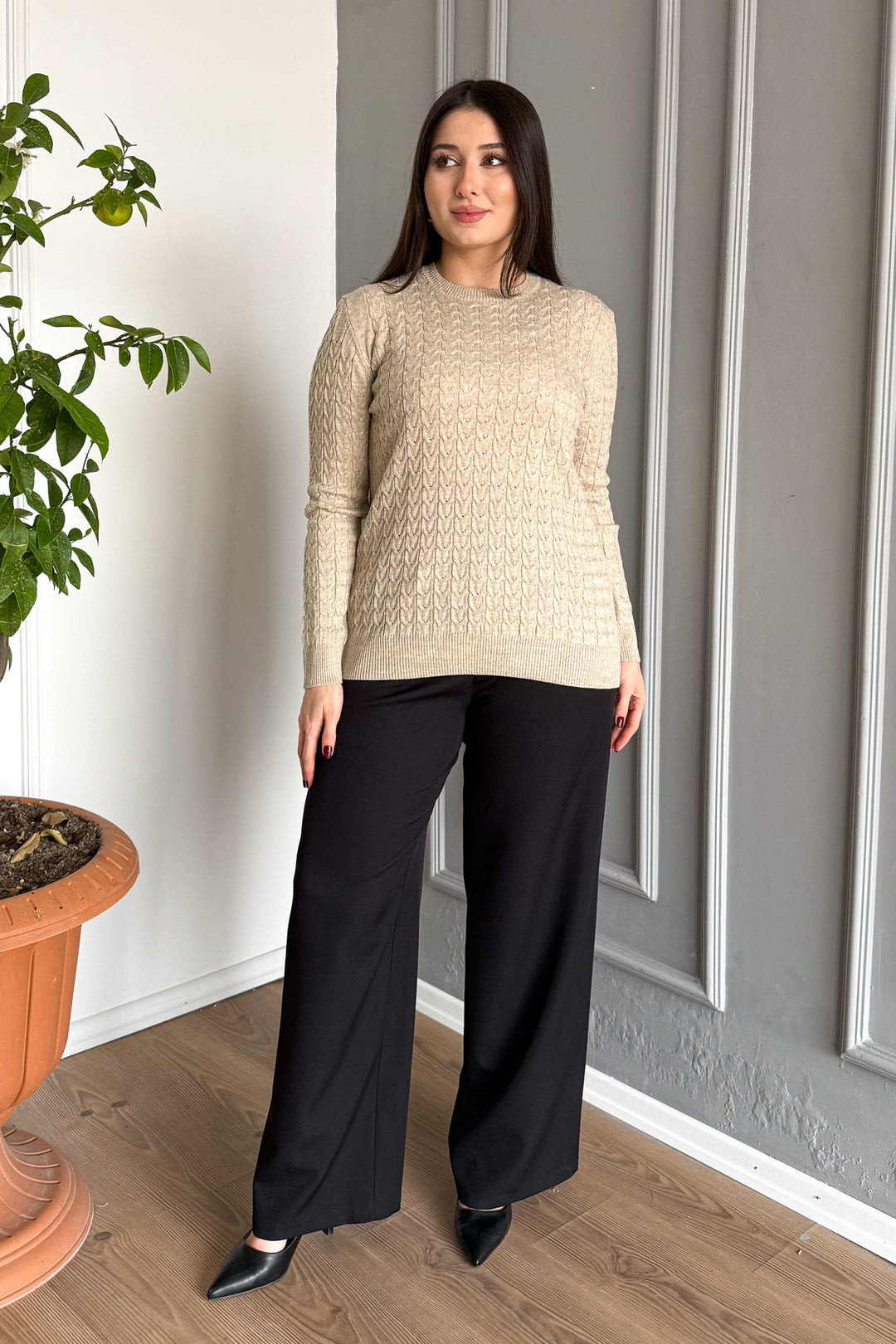 MPL Woman's Cable Knit Sweater - Boynton Beach