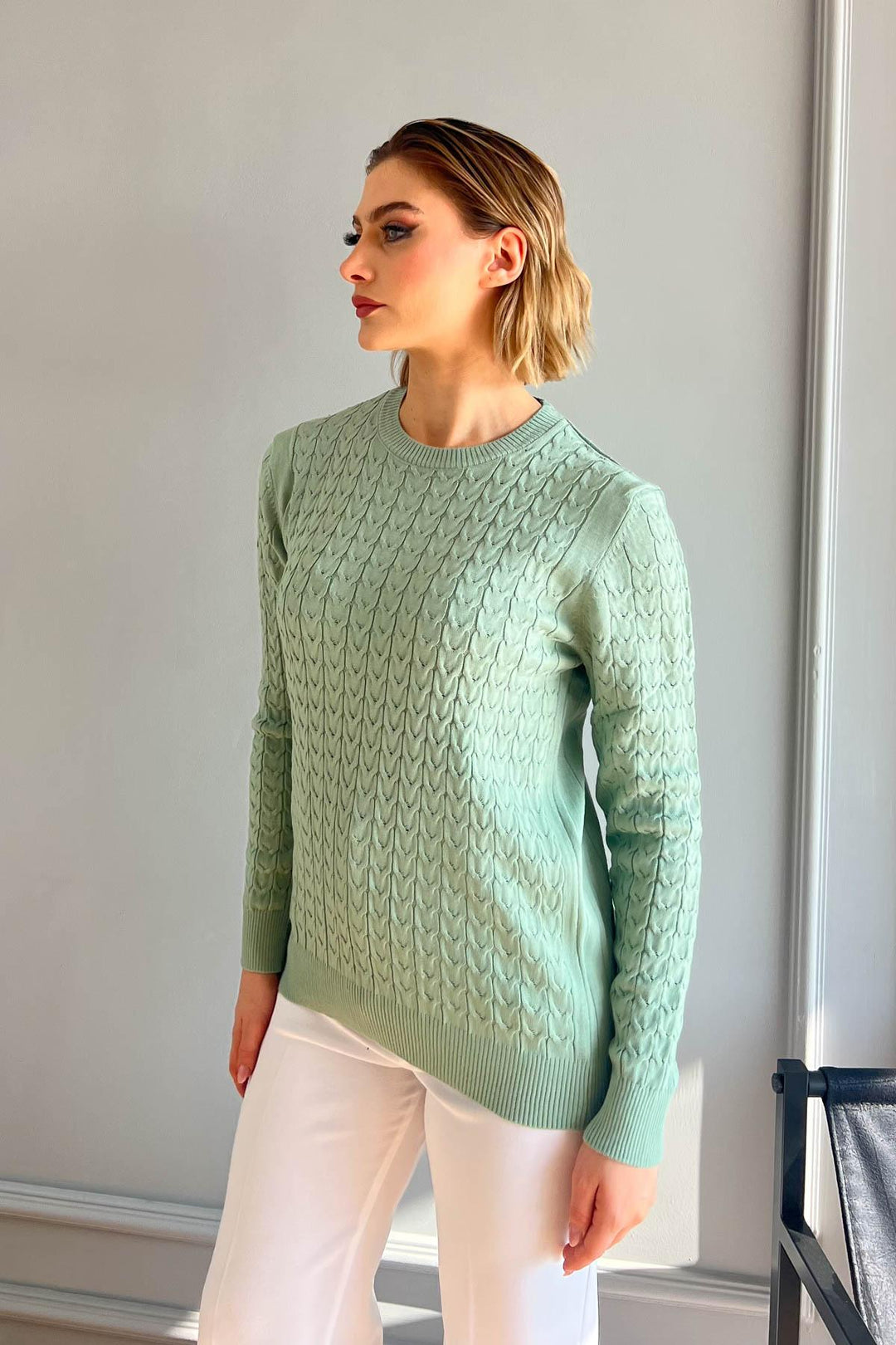MPL Woman's Cable Knit Sweater - Rimini