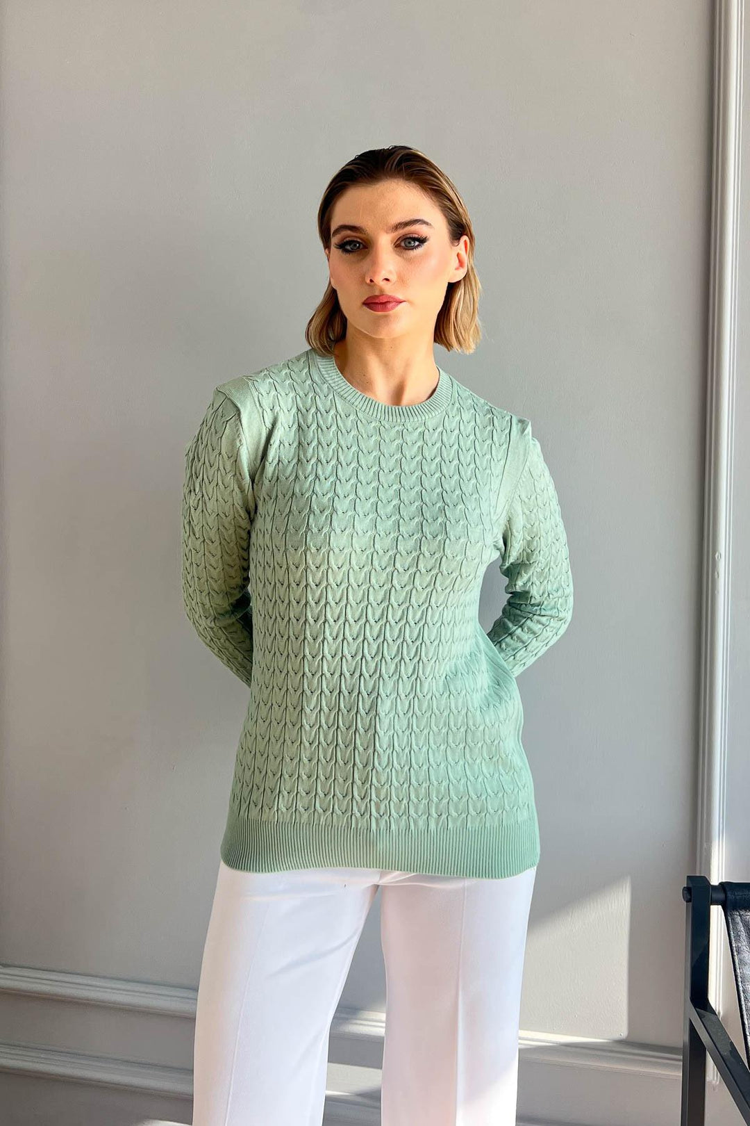 MPL Woman's Cable Knit Sweater - Rimini