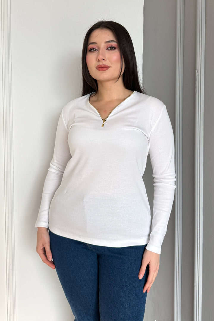 MPL Women's Half-Zip Blouse 0880 - Melton