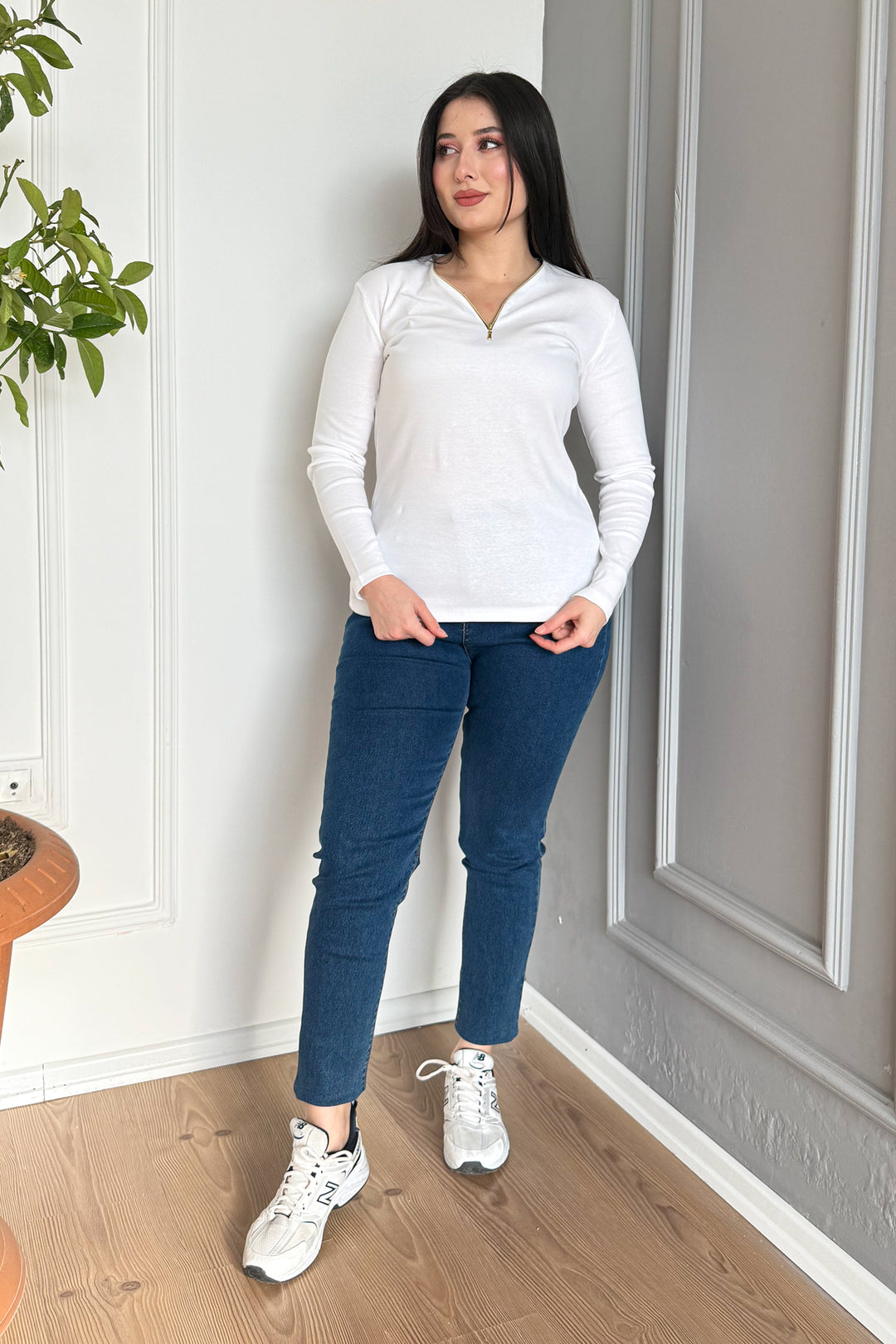 MPL Women's Half-Zip Blouse 0880 - Melton