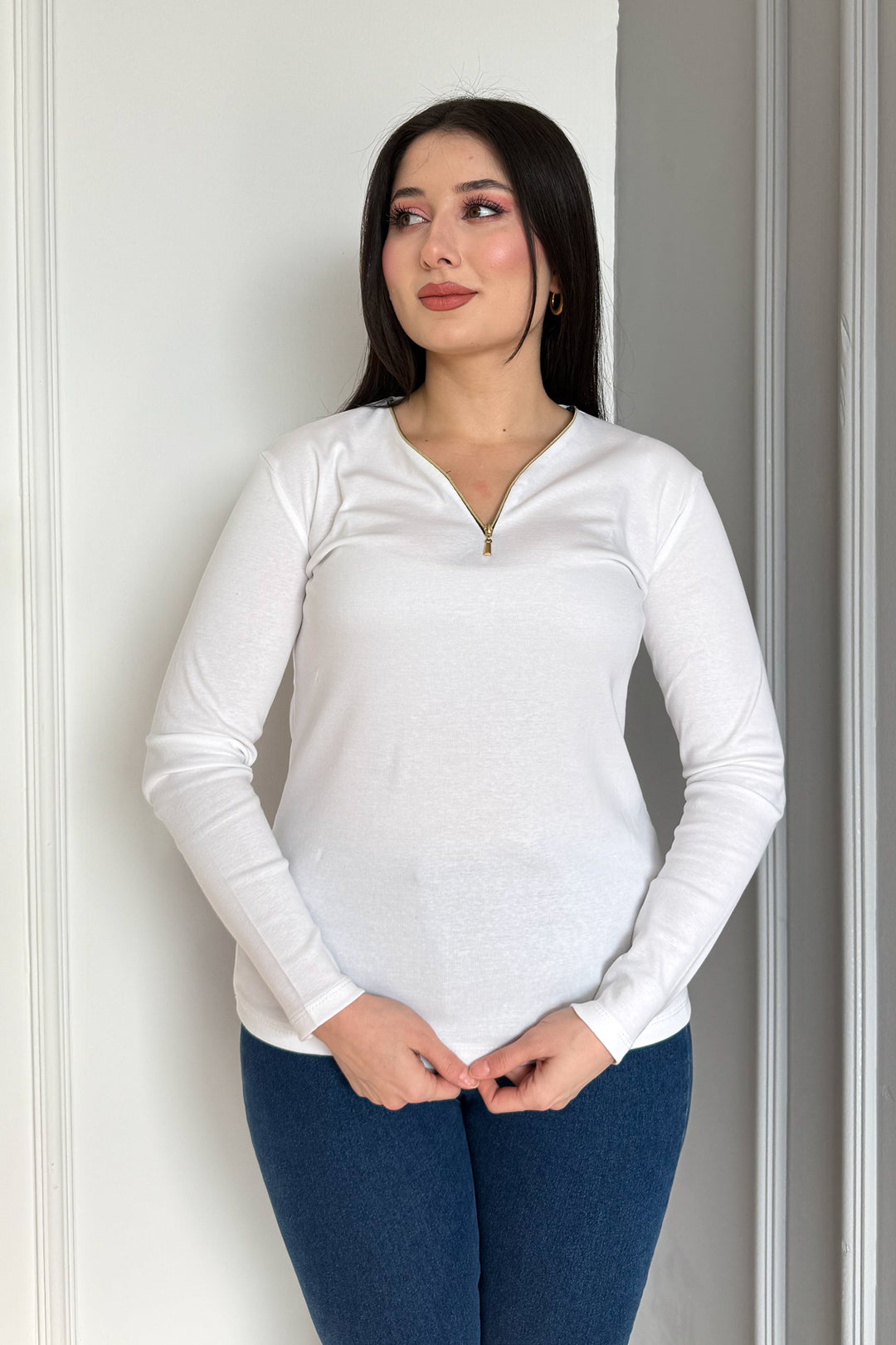 MPL Women's Half-Zip Blouse 0880 - Melton