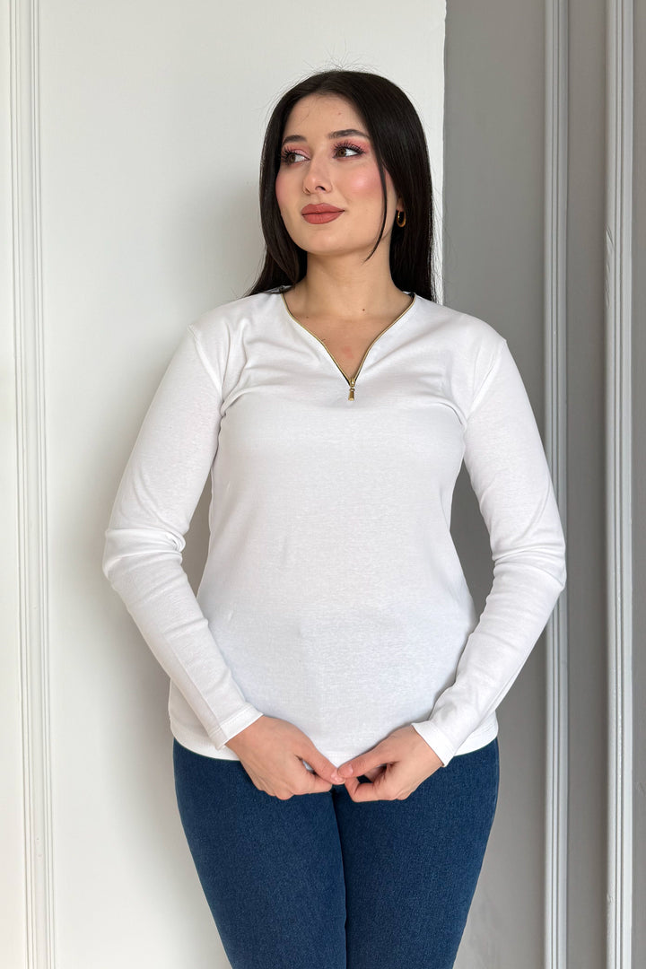 MPL Women's Half-Zip Blouse 0880 - Melton