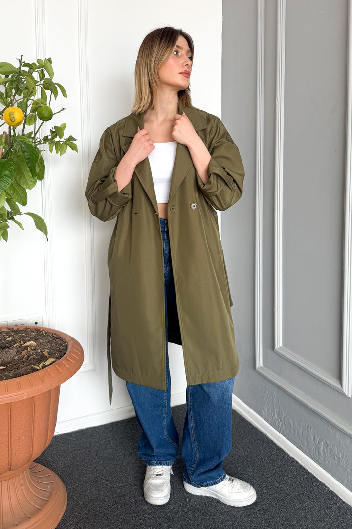 MPL Women's Belted Trench Coat 9104 - Baldwin Park