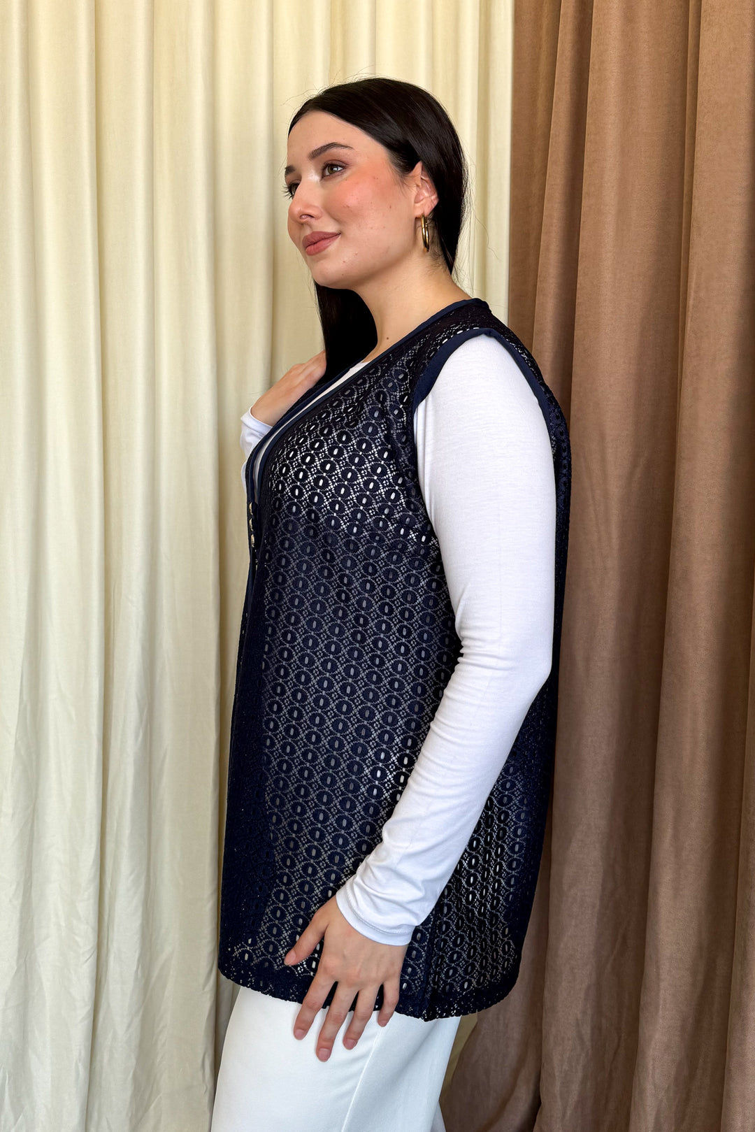MPL Women's Plus Size Lace Short Vest - Zacatecas