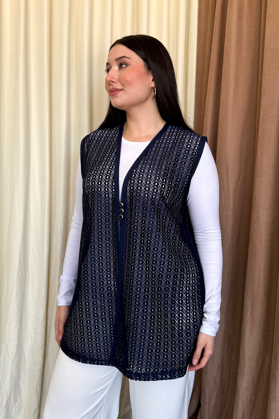 MPL Women's Plus Size Lace Short Vest - Zacatecas