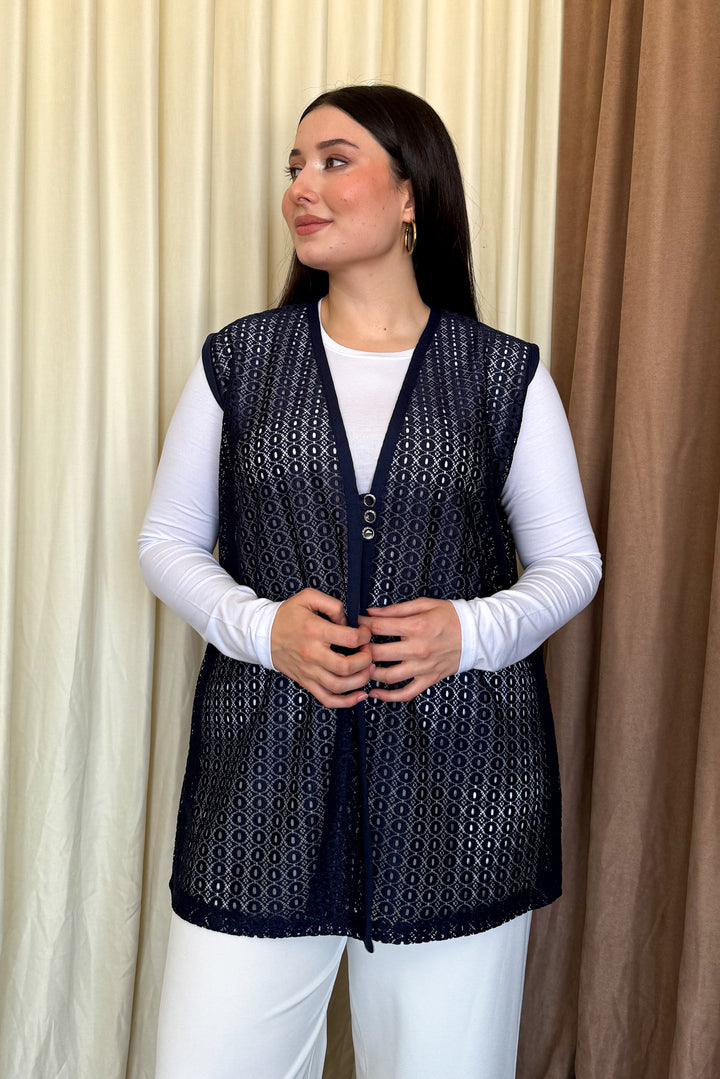 MPL Women's Plus Size Lace Short Vest - Zacatecas
