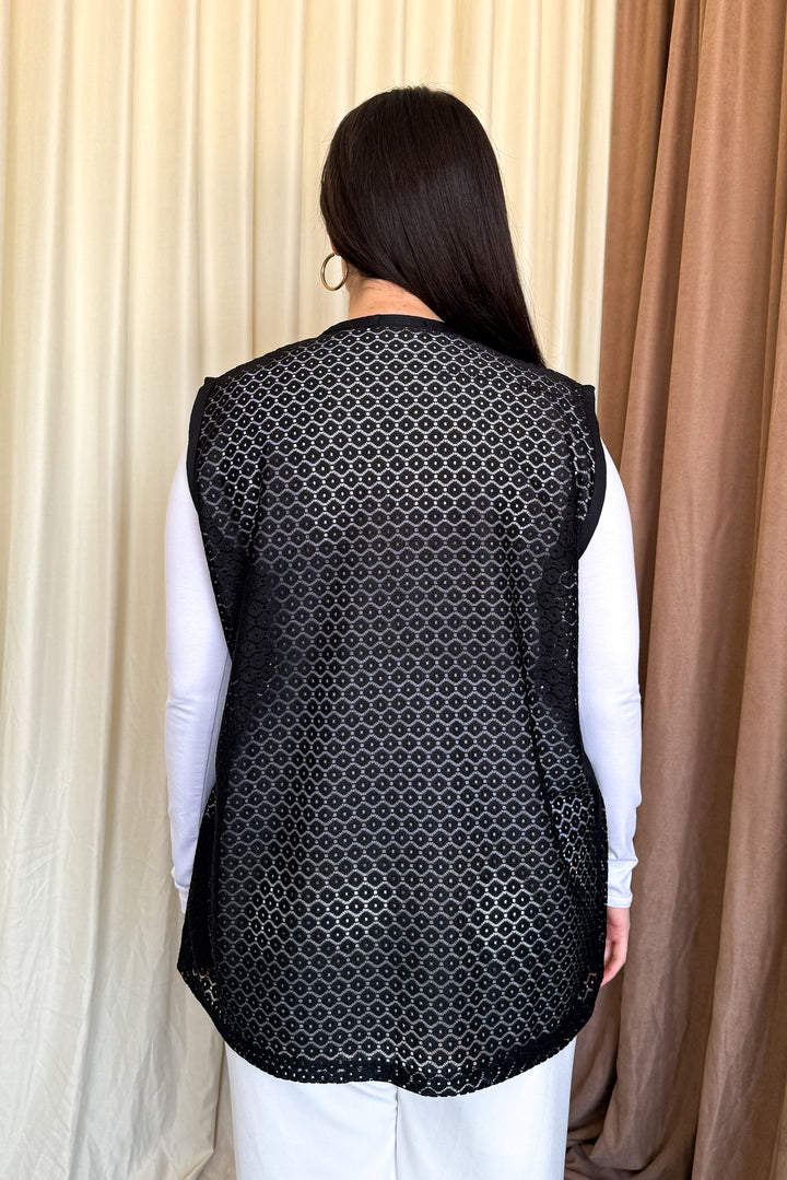MPL Women's Plus Size Lace Short Vest - Leighton Buzzard